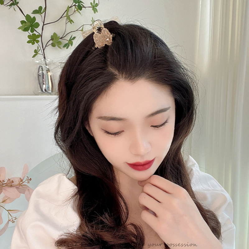 Kẹp Tóc Nơ Đính Đá Thời Trang Cho Nữ