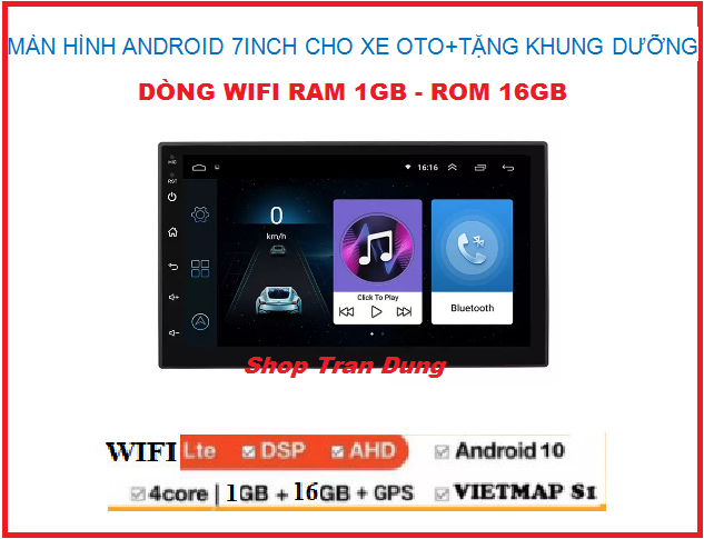 Màn hình dvd ô tô,màn hình ô tô android 7inch kết nối wifi ram1G-rom16G,đầu dvd android full chức năng,GPS chỉ đường, xem camera, youtobe,FM..Màn hình ô tô cảnh báo tốc độ man hinh xe oto gia re gia dau dvd xe oto đầu dvd cho xe hơi