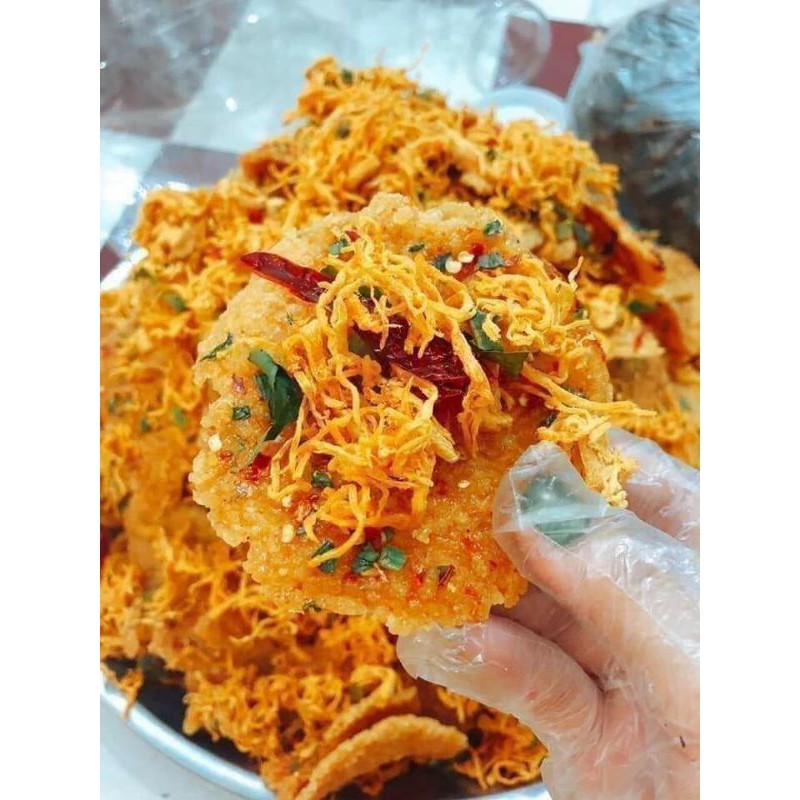 CƠM CHÁY MẮM HÀNH LẮC KHÔ GÀ ( túi zip 500g)