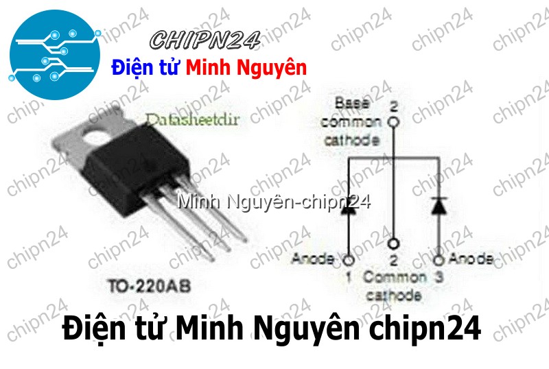 [1 con] (DIP) Diode MBR1545CT TO-220 15A 45V (MBR1545 1545) [Diode Schottky] - HH003799