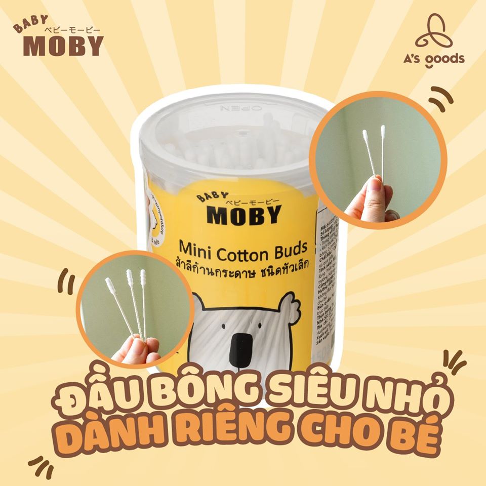 Bông tăm Moby cỡ nhỏ - Sukem Shop
