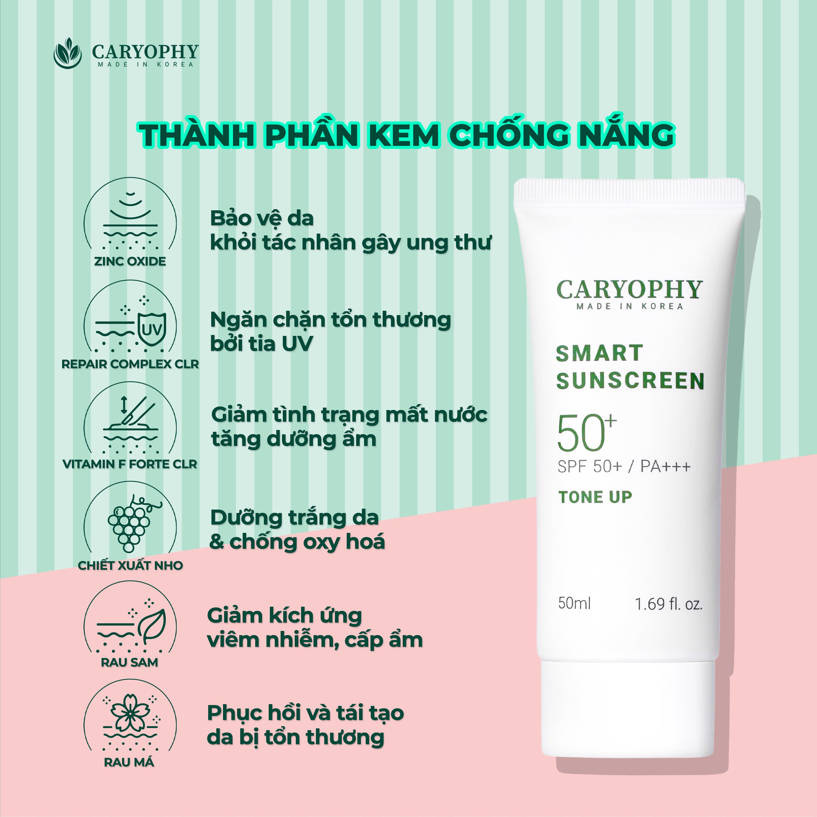 Kem chống nắng Caryophy smart sunscreen 50ml