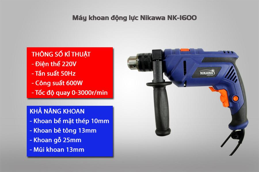 Khoan động lực Nikawa NK-I600