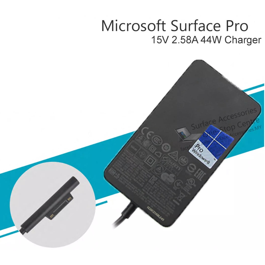 36/44/65W Bộ Sạc Surface Pro Bộ đổi nguồn Cho Microsoft Surface Book Surface Pro 8 Pro 3/4/5/6 Surface