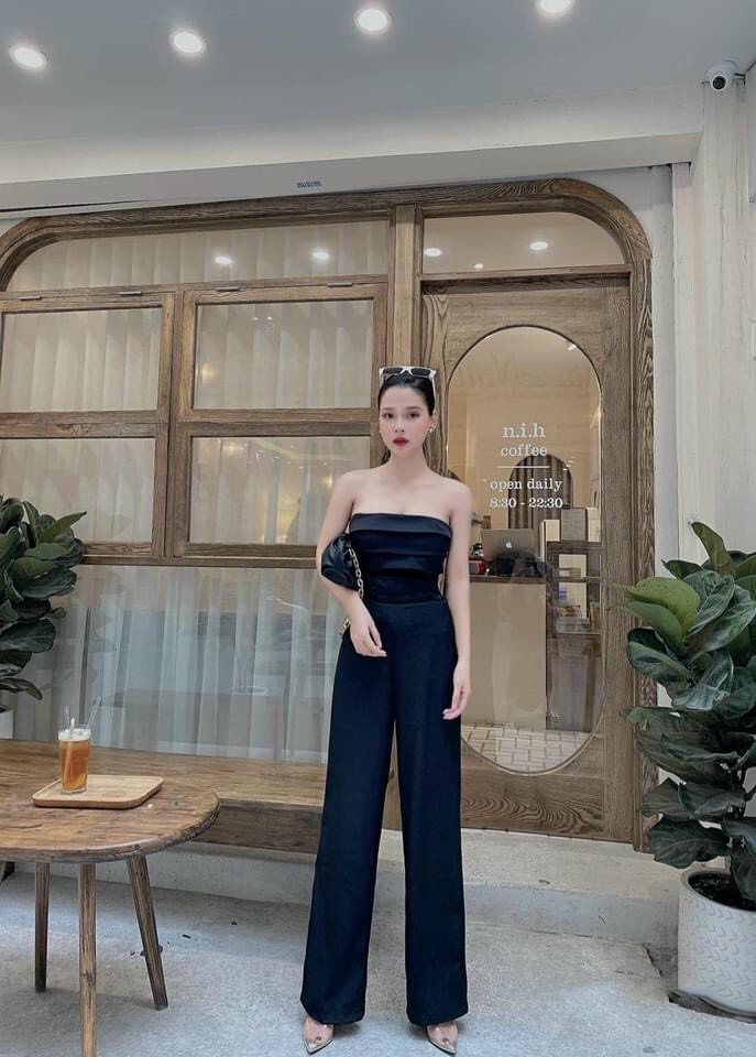 jumpsuit dài ống suông-TH#setbonu