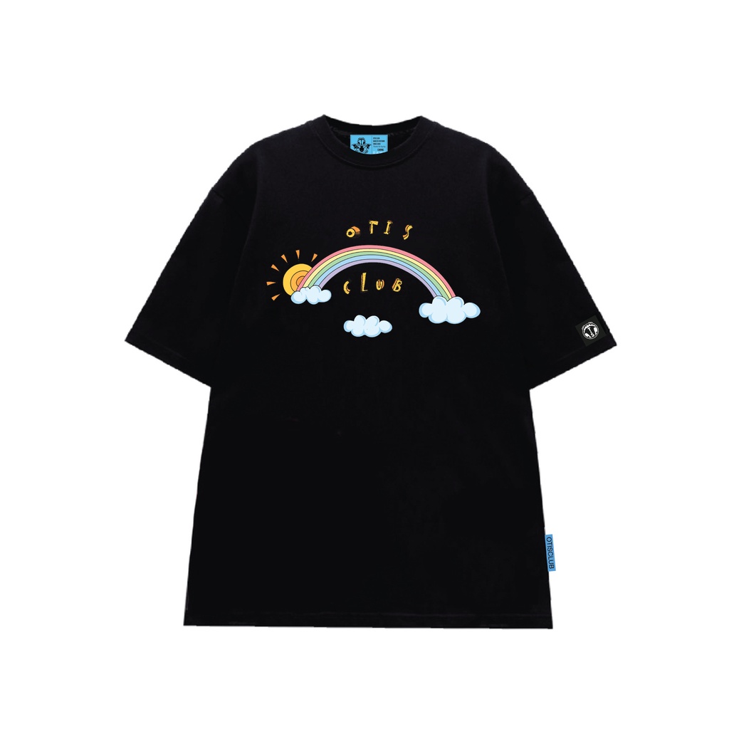 Áo thun tay lỡ cotton local brand otis club - tee rainbow