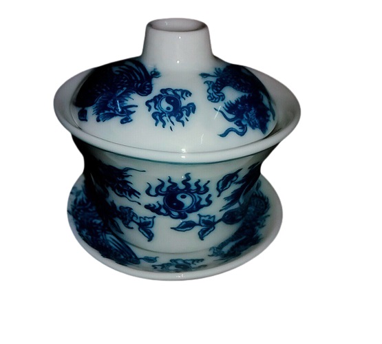 Bát sâm thờ men lam gốm sứ Bát Tràng, 2 cỡ