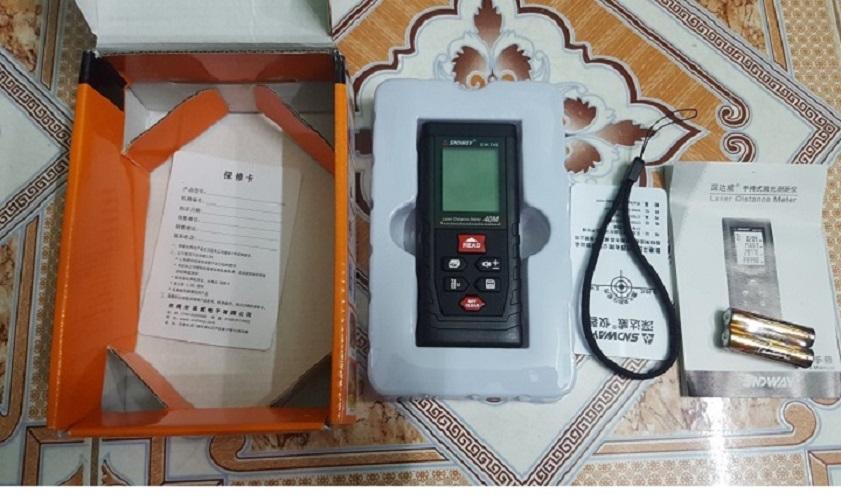 Thước điện tử, Máy đo khoảng cách bằng tia Laser SW-T4S-40m, Thương hiệu SNDWAY, Chính xác tuyệt đối.