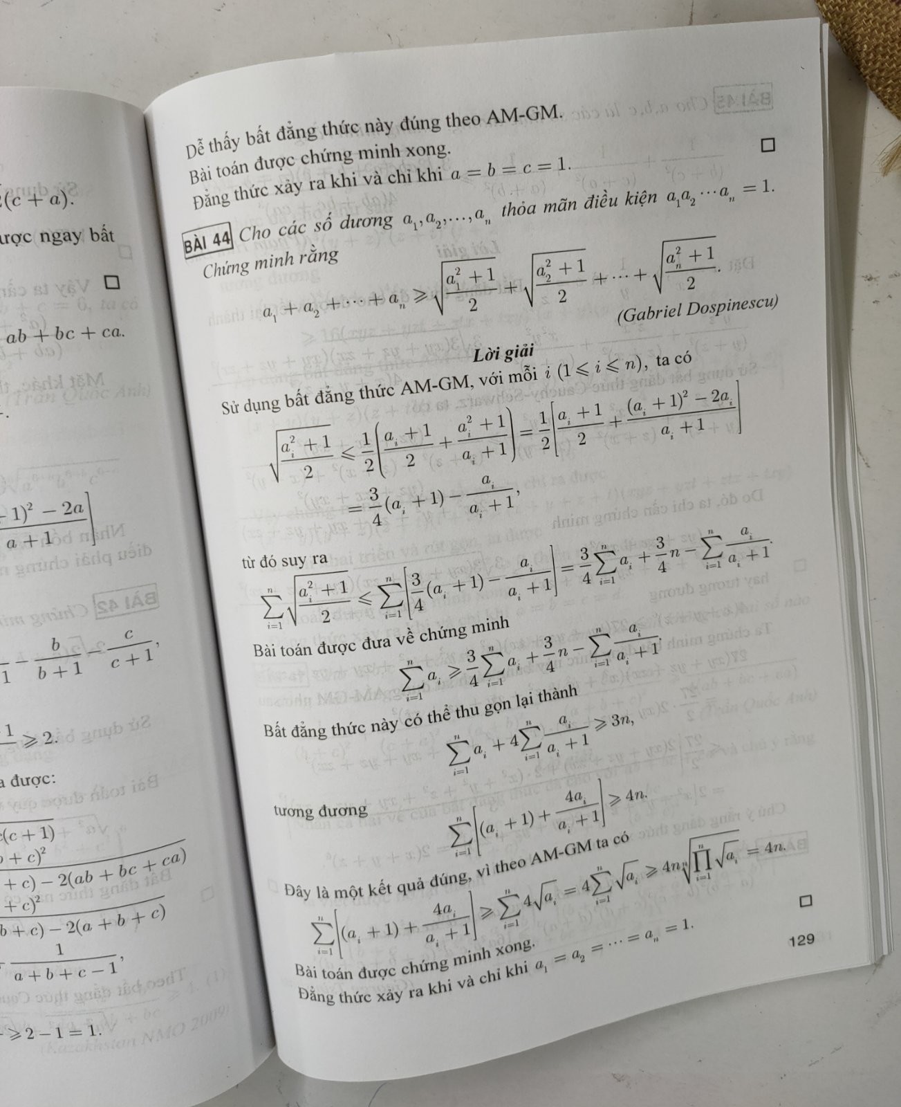 Sử dụng Phương pháp AM GM để chứng minh Bất đẳng thức