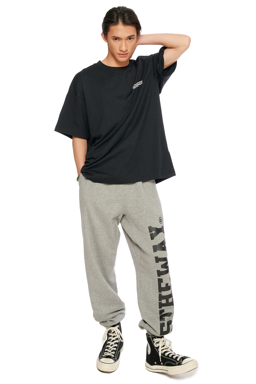 5THEWAY® /solid/ DROP SHOULDER TEE™ in BLACK aka Áo Thun Đen Tay Ngắn