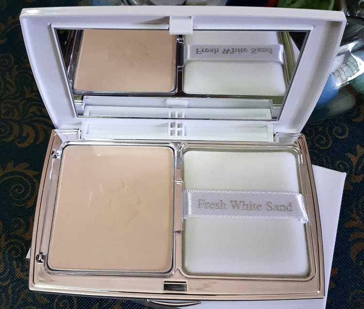 Phấn trắng tinh chế trang điểm siêu mịn tenamyd fresh white sand pure white powder spf15 14,5 gr