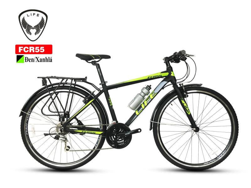 Mua Xe đạp Touring ĐÀI LOAN LIFE FCR55, khung nhôm siêu nhẹ, Shimano Tourney 21 tốc độ, lốp 700x23, đầy đủ baga, chắn bùn
