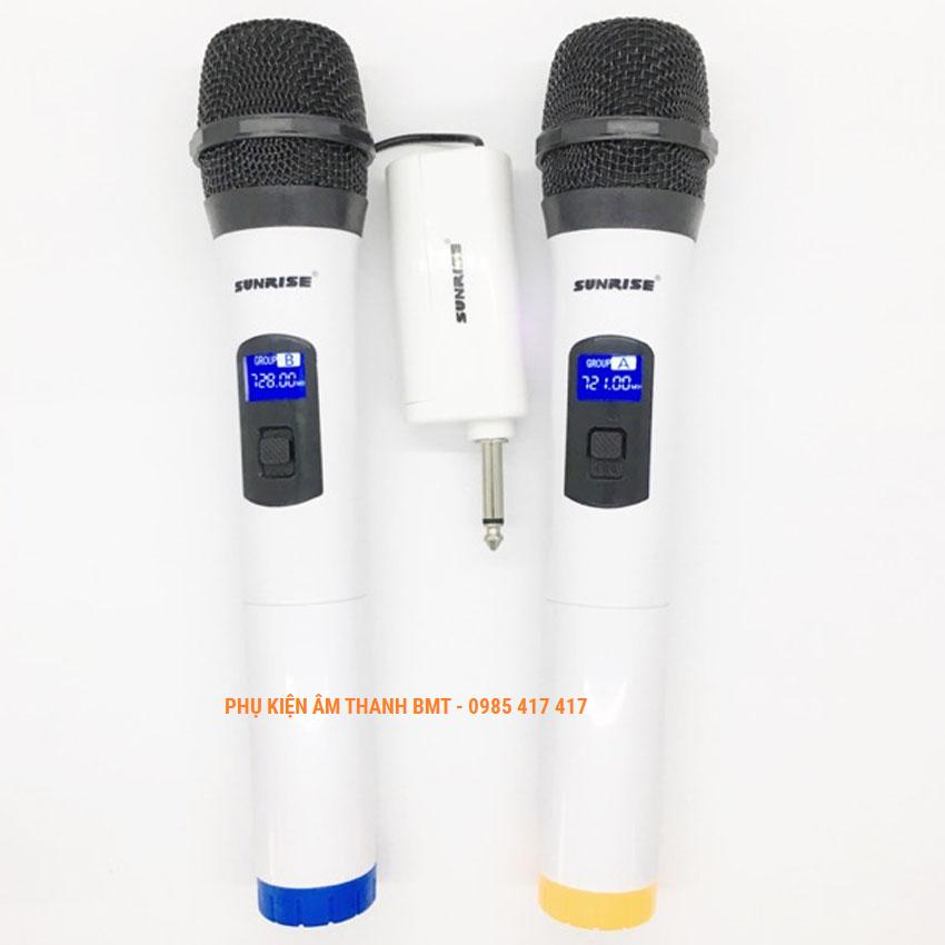 Micro không dây sunrise SM-1.2 loại 2 mic
