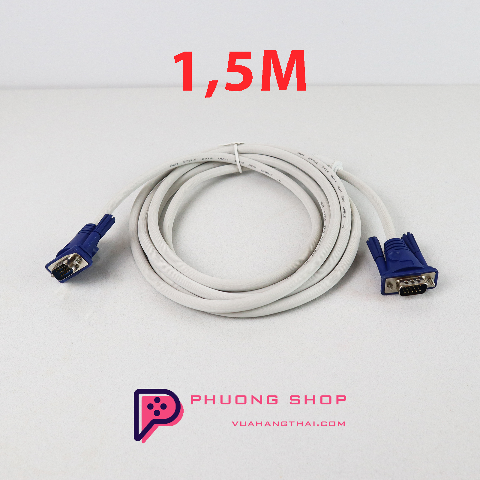 Dây cáp vga 1.5m, 3m, 5m, 10m - chuẩn vga 3+4, lõi đồng chống nhiễu chất lượng cao, cáp 2 đầu vga đực