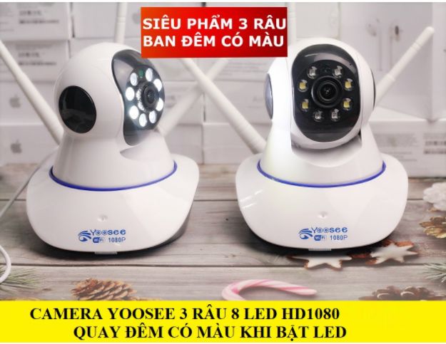 Camera IP YooSee WIFI Xoay 360 Độ, Ban Đêm Có Màu Quan Sát Rõ Ngày Và Đêm FULL HD 1080p 3.0mpx Báo Động Chống Trộm - Chính Hãng camera