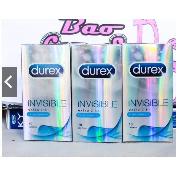 BỘ 3 HỘP DUREX INVISIBLE EXTRA THIN + GEL DUREX KY
