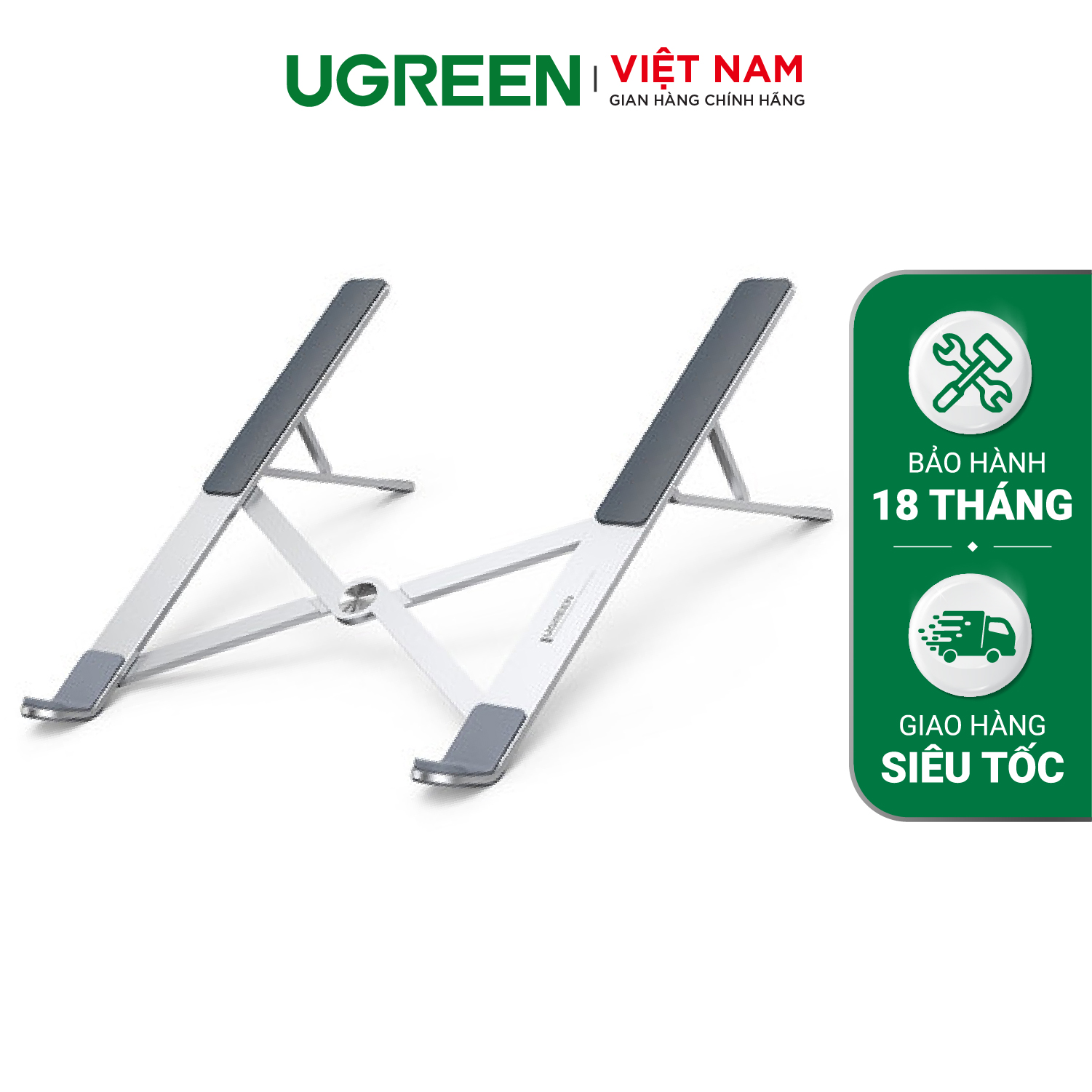 Giá đỡ laptop nhôm UGREEN LP451 Điều chỉnh độ cao | Có thể gập lại| Cứng cáp, bền bỉ| Tản nhiệt tốt cho laptop| Cam kết chính hãng| 20642 40289