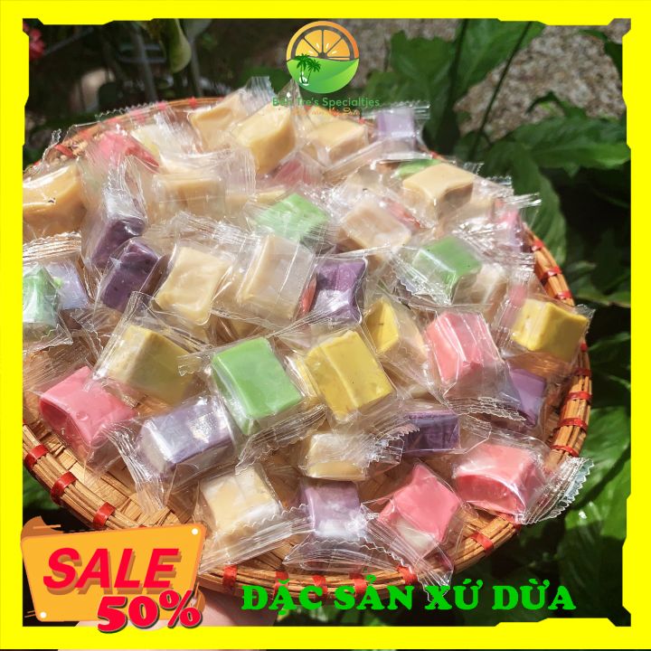 [1Kg] Kẹo dừa thập cẩm mix vị- đồ ăn vặt