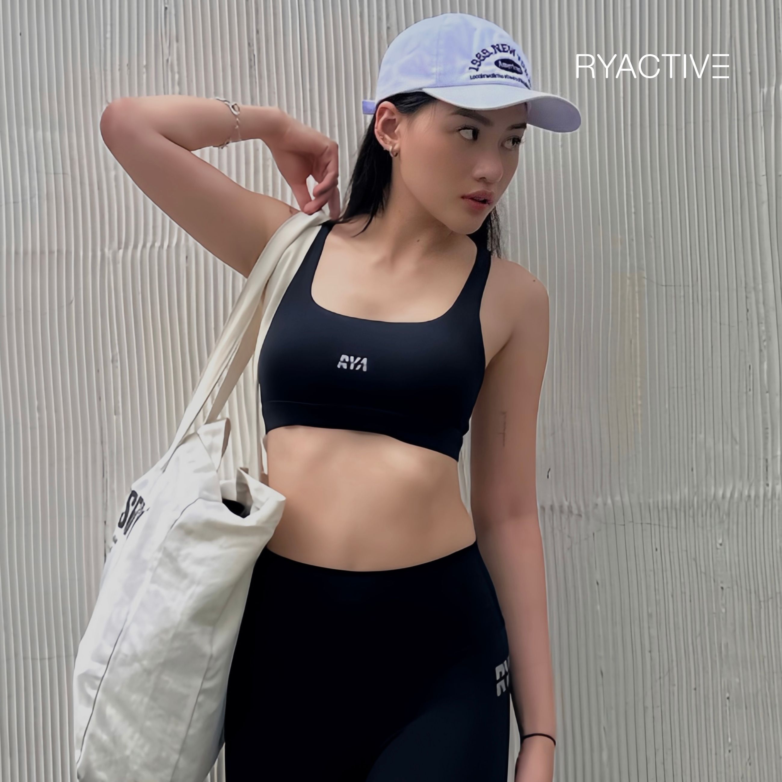 Áo ngực thể thao RYACTIVE - COOL SPORTBRA Black