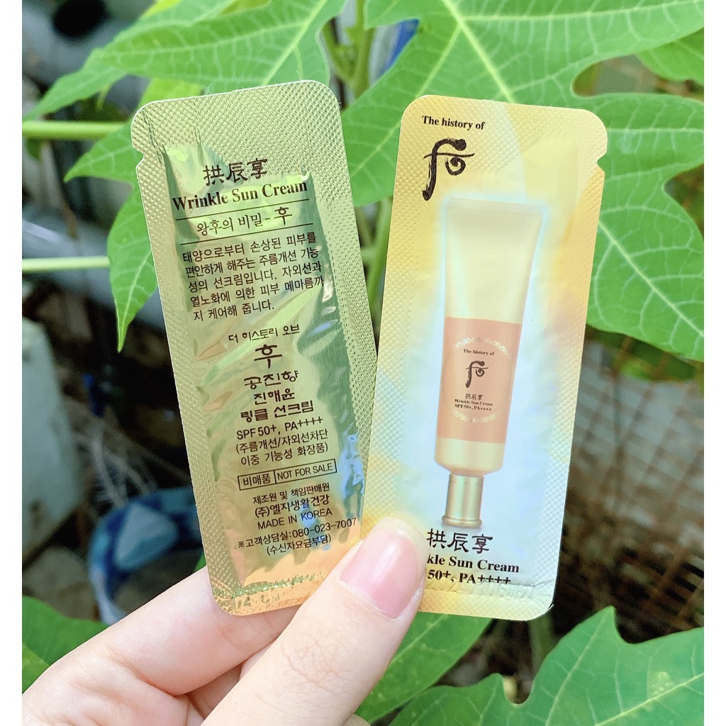 combo10 gói kem chống nắng Whoo Wrinkle