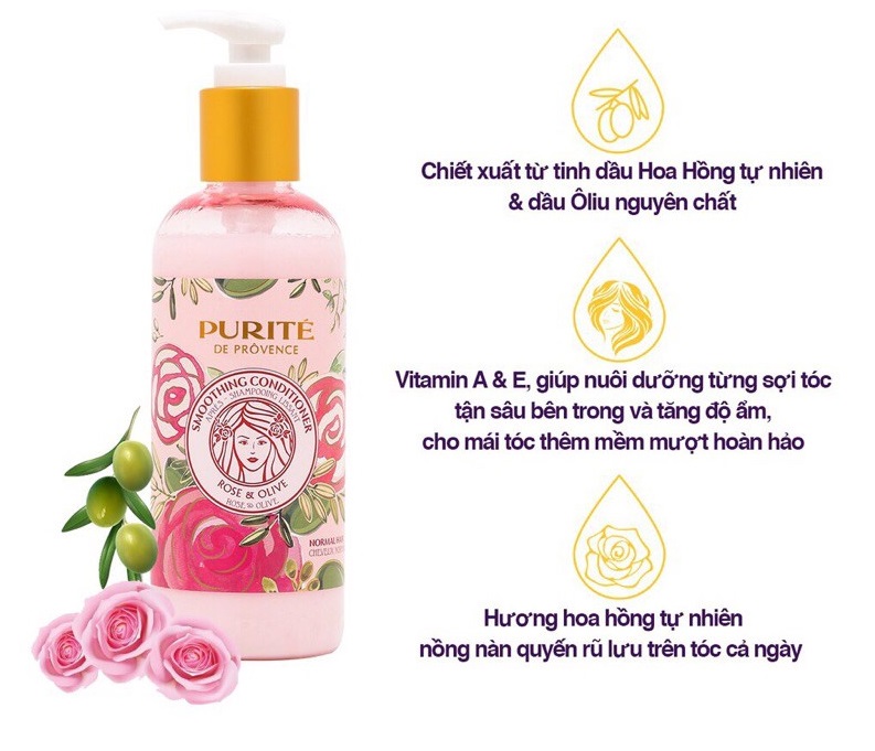 Dầu Xả Purité Hoa Hồng & Ôliu 250ml-HT