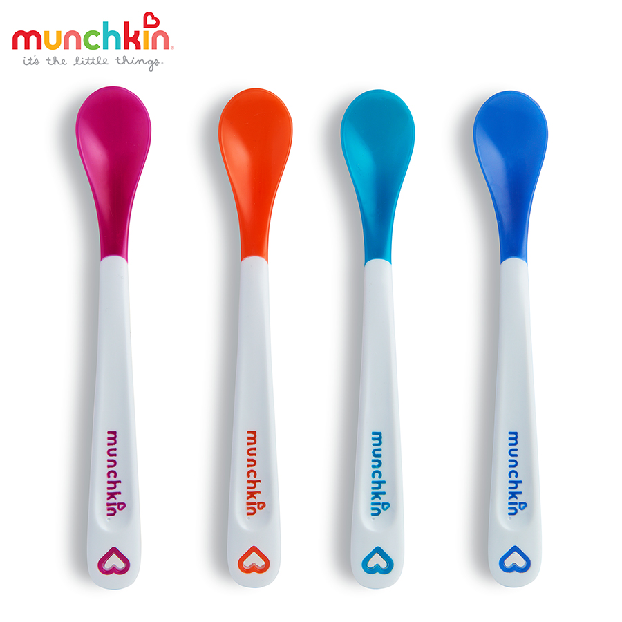 [Tách lẻ] Thìa mềm ăn dặm báo nóng Munchkin