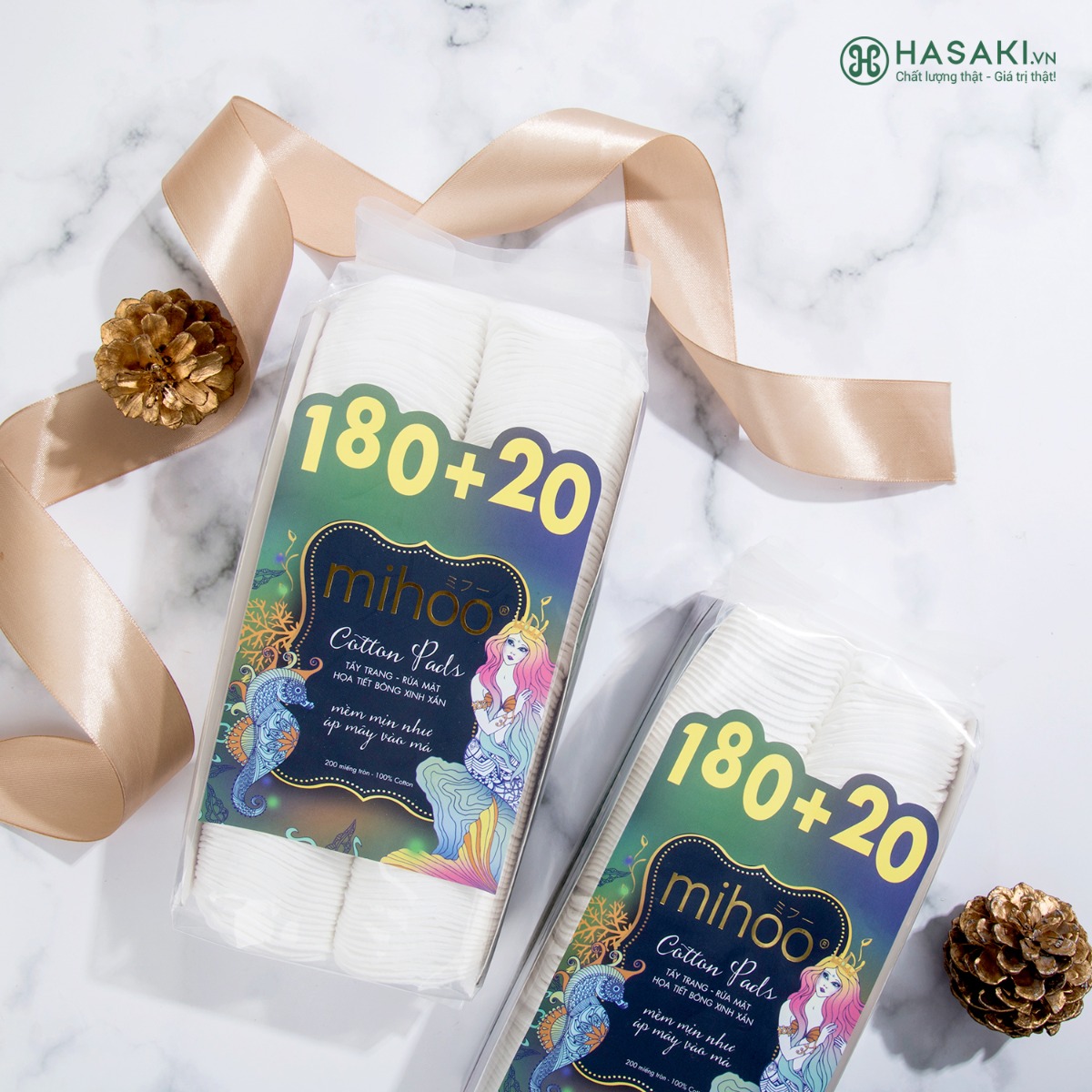 Bông Tẩy Trang Mihoo Hàn Quốc 200 Miếng