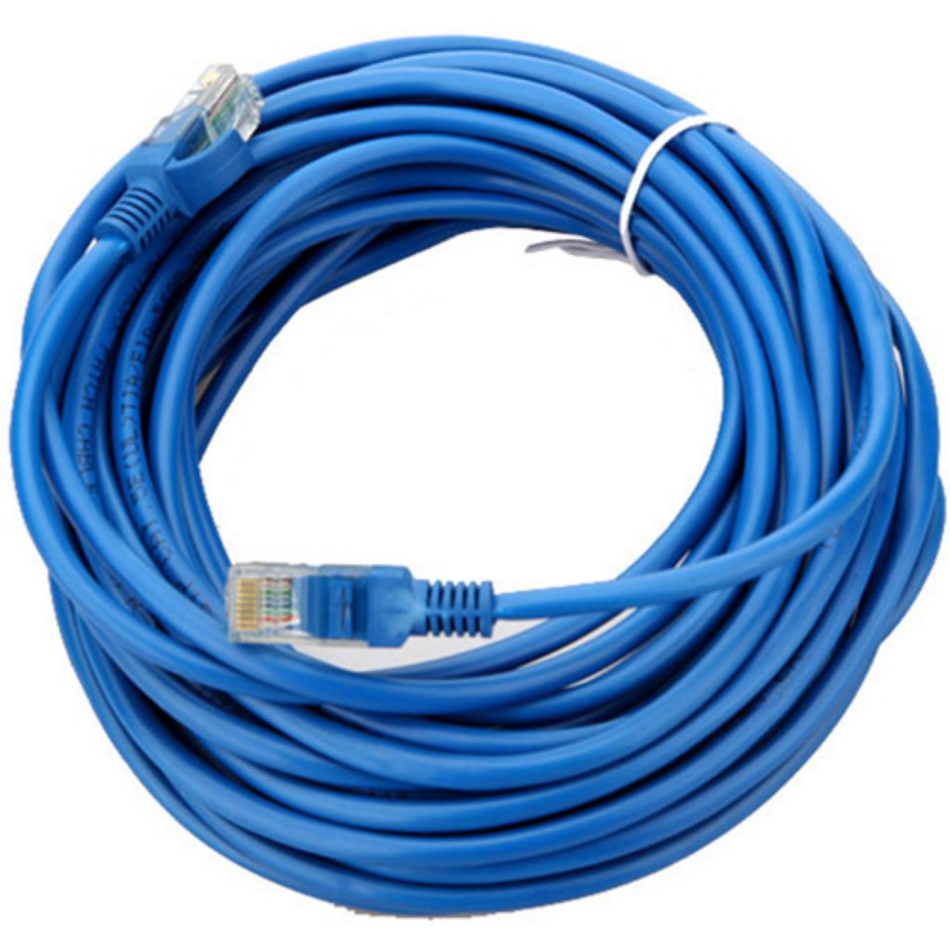 Cáp mạng (Lan) 30 mét đúc sẵn 2 đầu (xanh) Cat5E