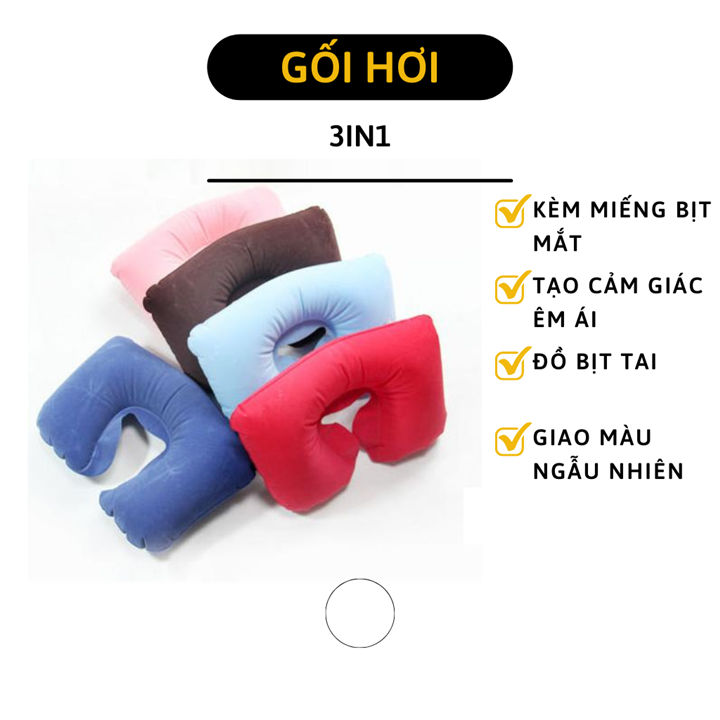 Bộ Gối Hơi Du Lịch 3 Trong 1