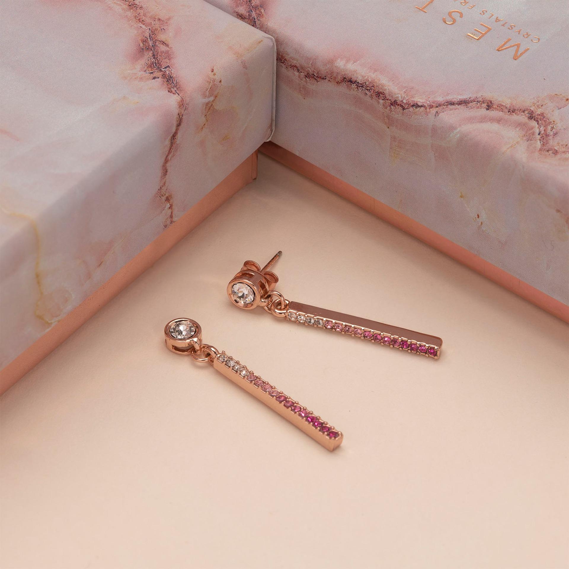 Bông tai Mestige Rose Gold Kayla Earrings with Swarovski® Crystals - Rose Gold (38mm)