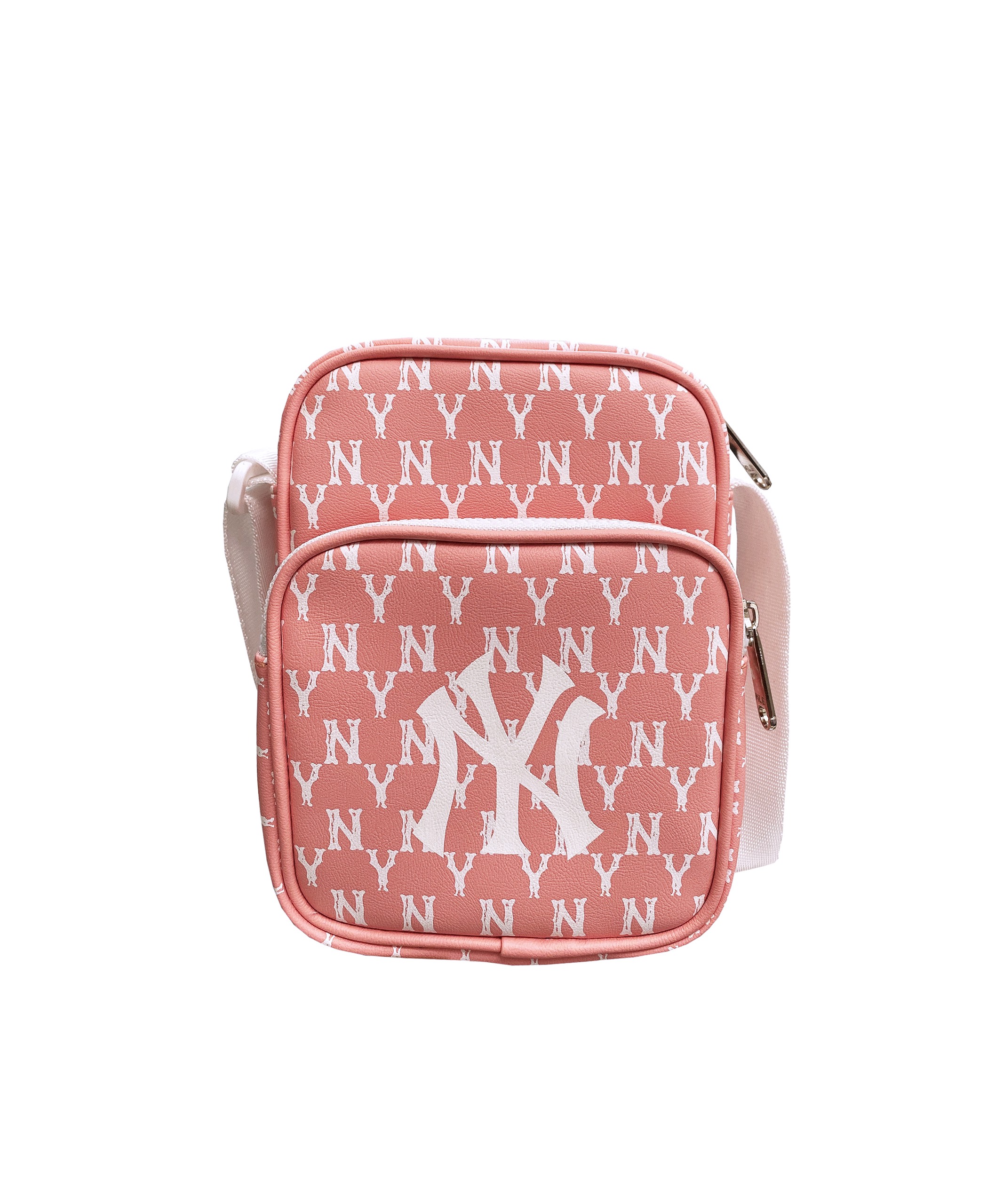 Túi đeo chéo mini NY màu hồng họa tiết monogram