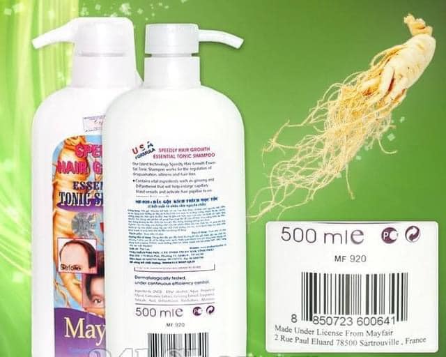 Dầu gội sâm giúp mọc tóc Mayfair essential tonic shampoo 500ml - HX2150