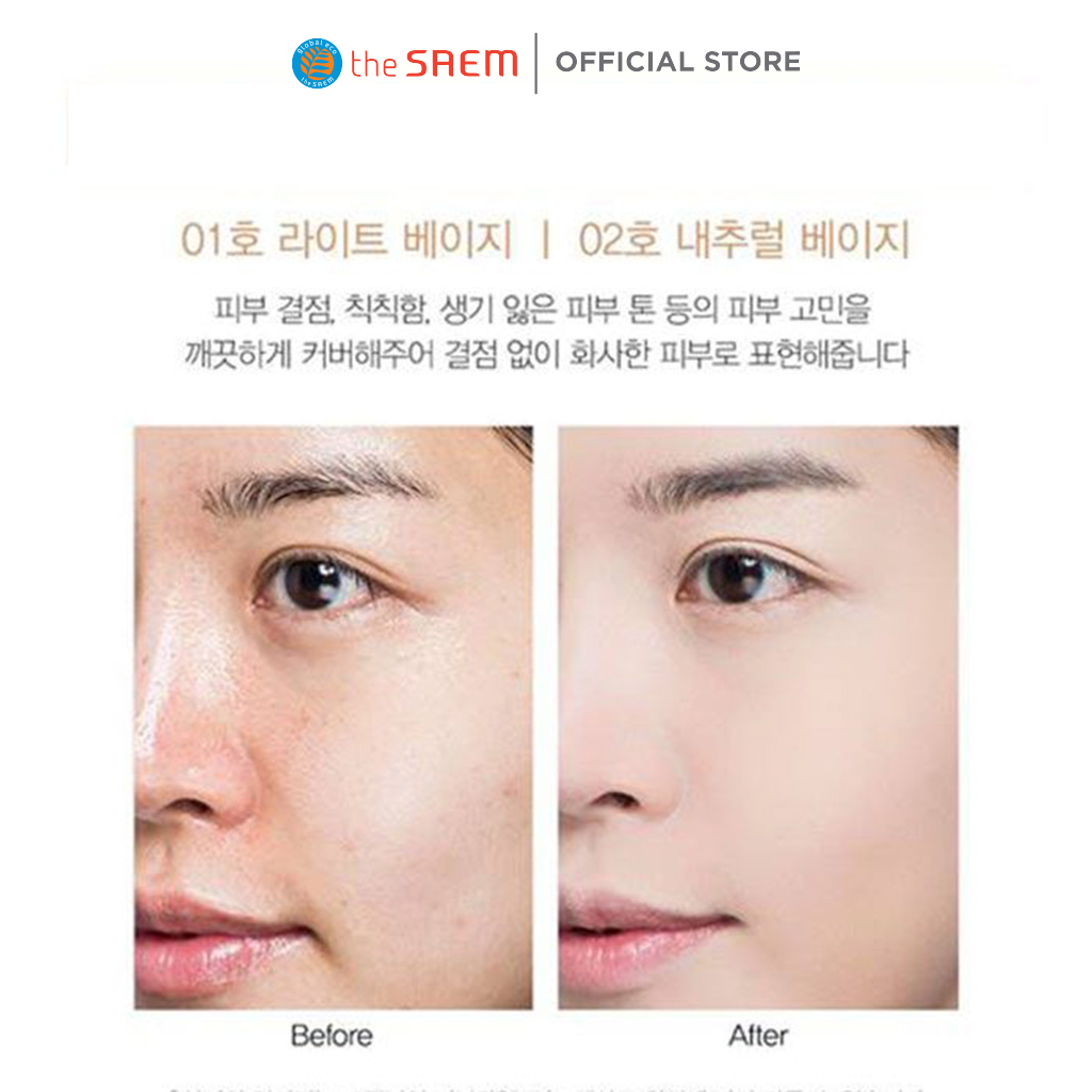 Kem nền The Saem Saemmul Airy Cotton Foundation (30ml)