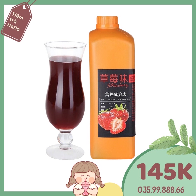Siro Dâu Boduo (chai can 2 lít) trà sữa