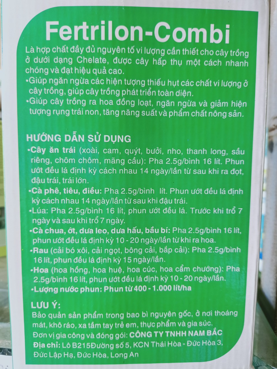 Phân bón vi lượng Fetrilon Combi gói 25gr Behn Meyer Đức