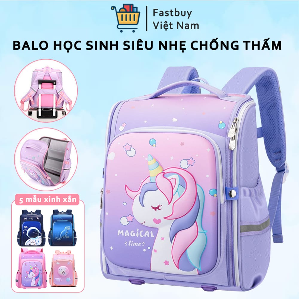 HOÀN TIỀN 15% - Ba Lô Chống Gù Siêu Nhẹ Hình 3D Cho Học Sinh Tiểu Học Cặp Sách Học Sinh Có Phản Quang Cho Bé Gái Bé Trai