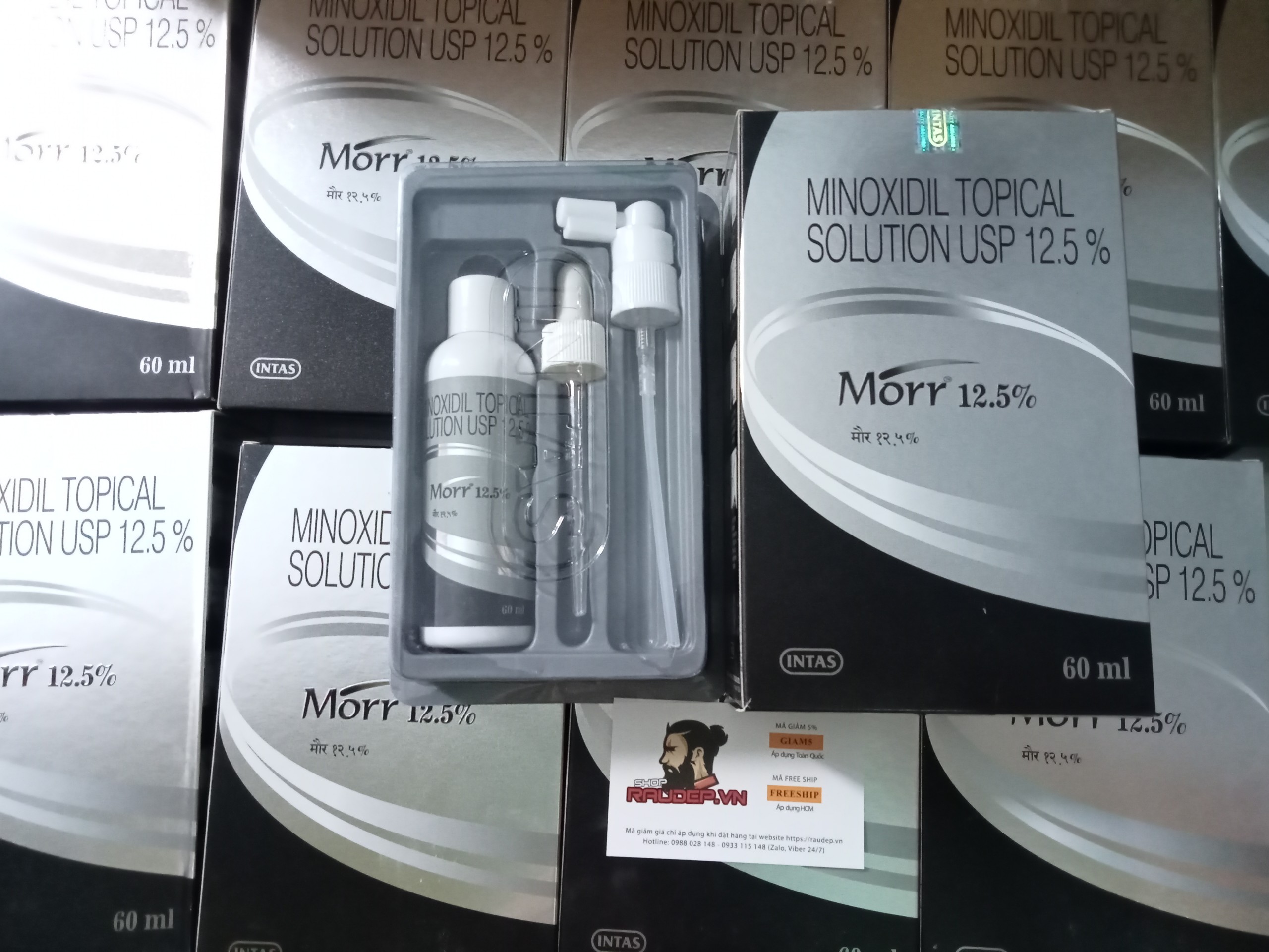 Minoxidil mọc râu tóc morr 12.5% lỏng