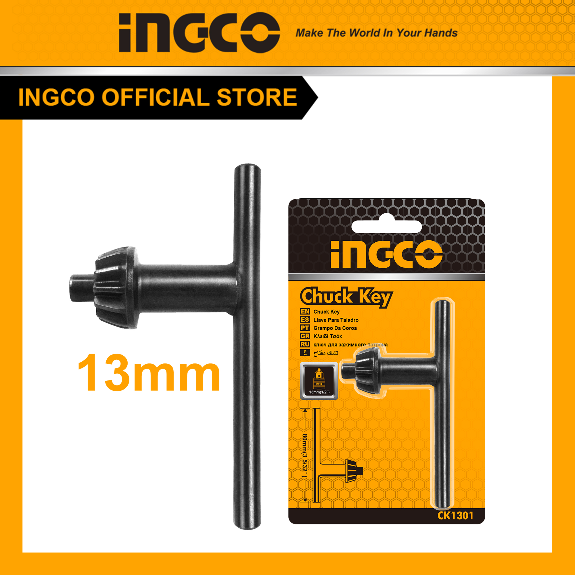 Chìa vặn đầu khoan ingco ck1301