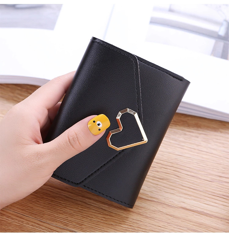 Ví nữ cầm tay nhỏ gọn, nhiều ngăn tiện dụng, khóa trái tim siêu xinh LX0064