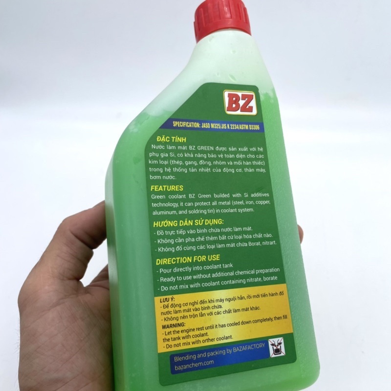 Nước mát BZ Xanh Green Coolant 500ML