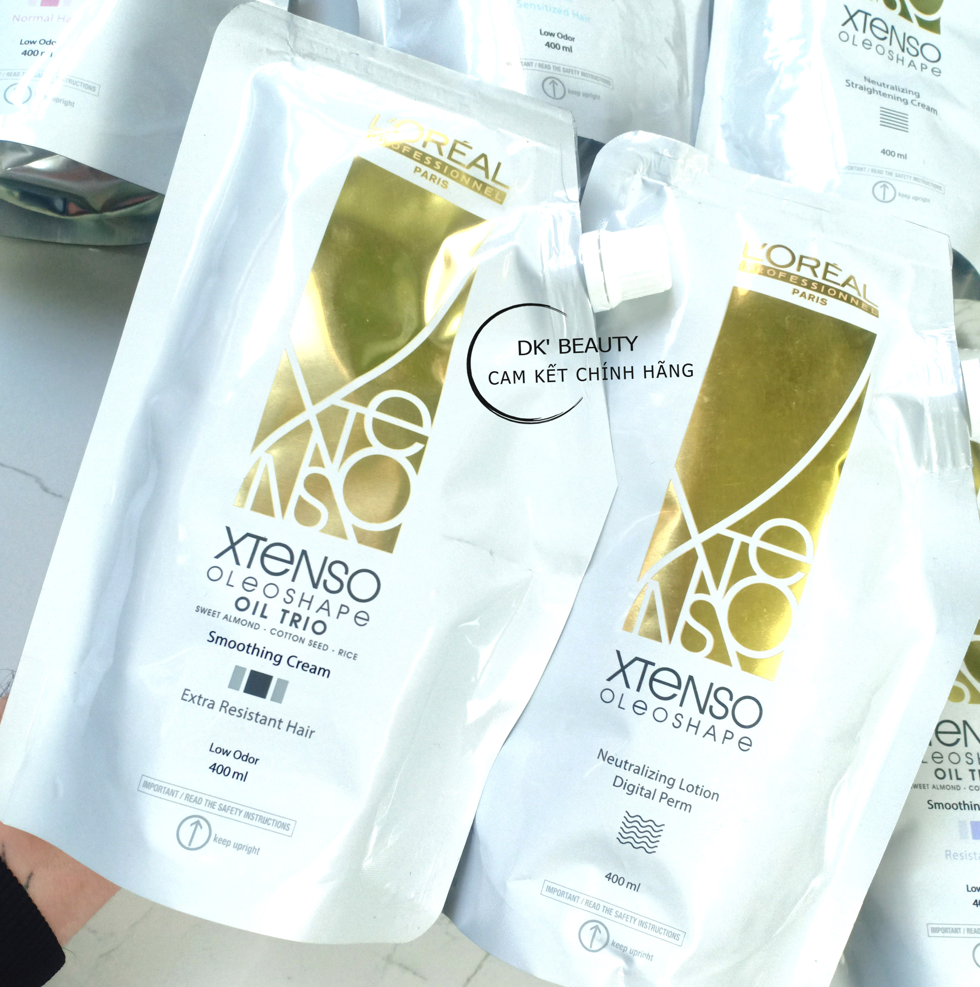 Thuốc Duỗi Tóc, Uốn Tóc, Dập Uốn, Dập Kem Oleo Shape - 400ml - Loreal Professionnel