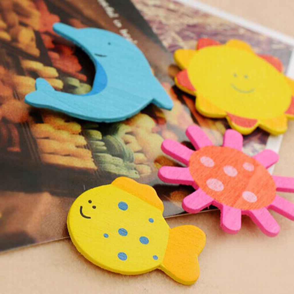Set 12 miếng nam châm trang trí hoạ tiết hình thú