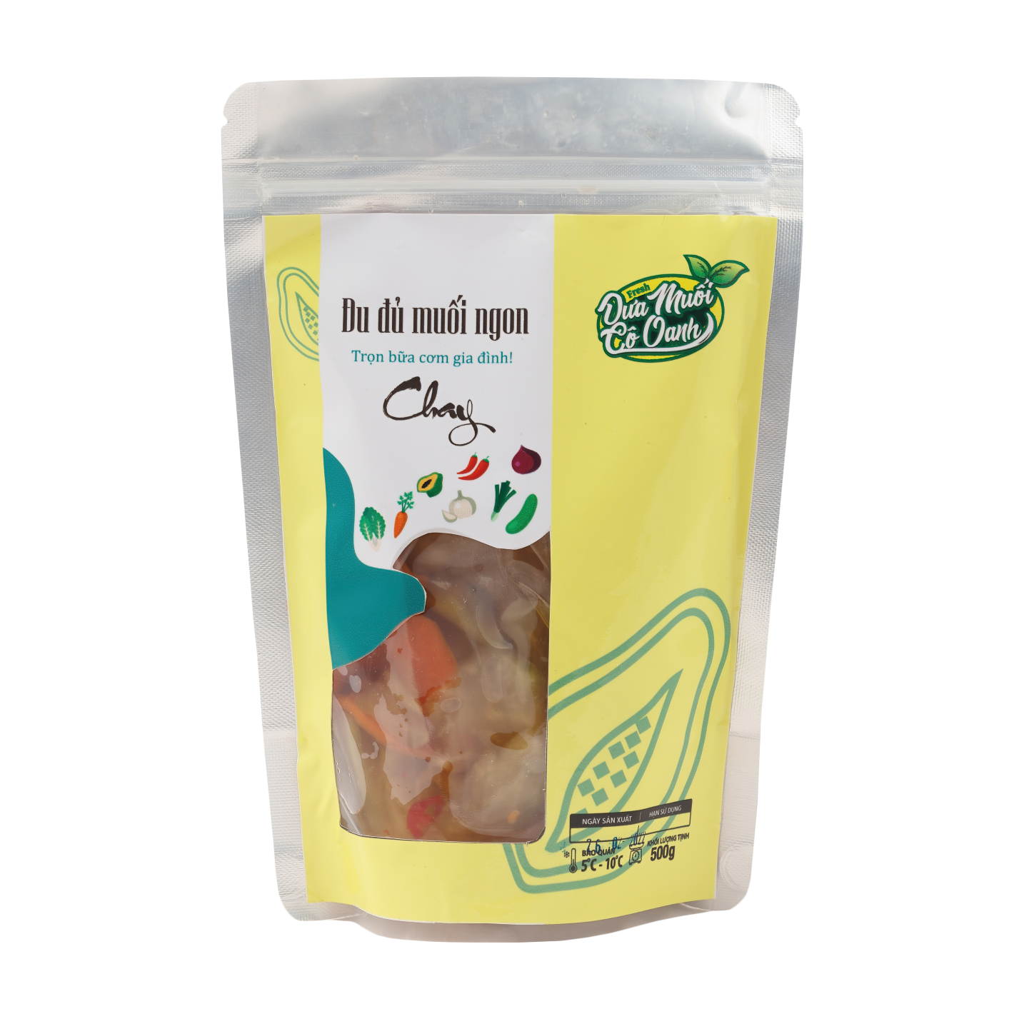Đu đủ muối CHAY Cô Oanh 500g