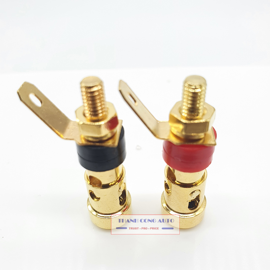 02 Cái Jack Cọc Loa Gắn Amply dạng nút nhấn Lớn | jack Loa | Trạm loa