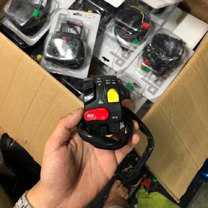 Cùm công tắc passing Domino dành cho wave nhỏ, Sirius, sonic, raider... kèm theo hướng dẫn - Vindecal BD