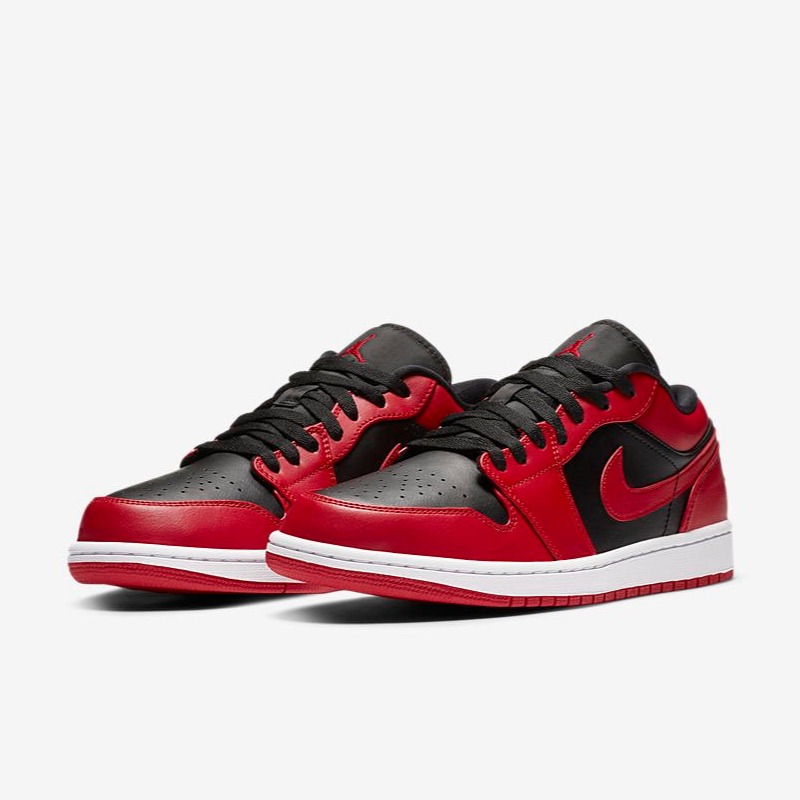 Giày Thể Thao Sneaker Air J0rdan 1 low reverse bread ( giày Nam nữ Sneaker JD1 màu đỏ đen)