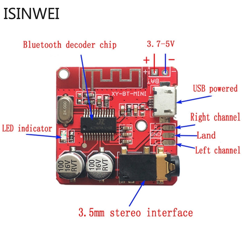 018 mạch giải mã, bluetooth xy-bt mini 5.0