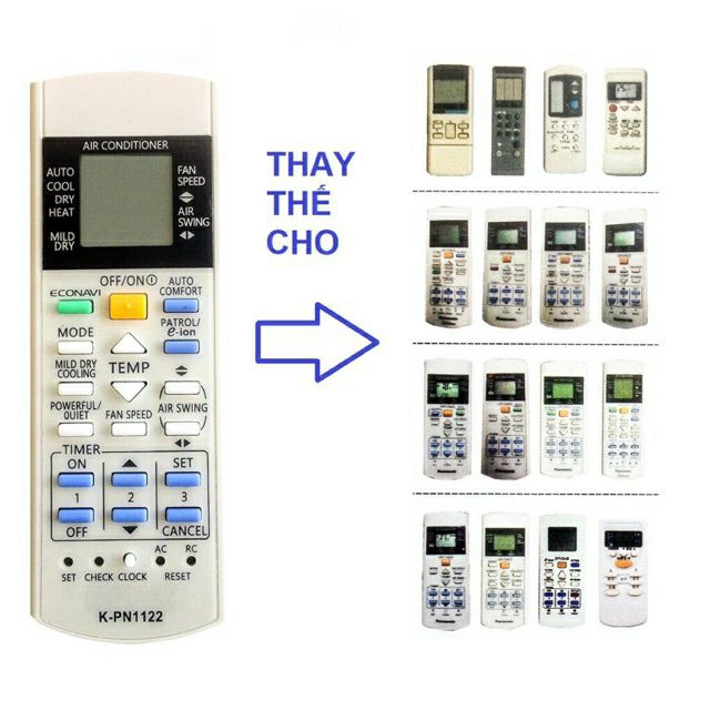 Khiển điều hoà Panasonic đa năng