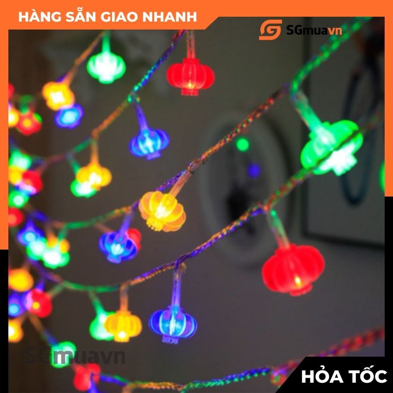 Dây đèn LED hình Lồng đèn Trang trí Nhà cửa
