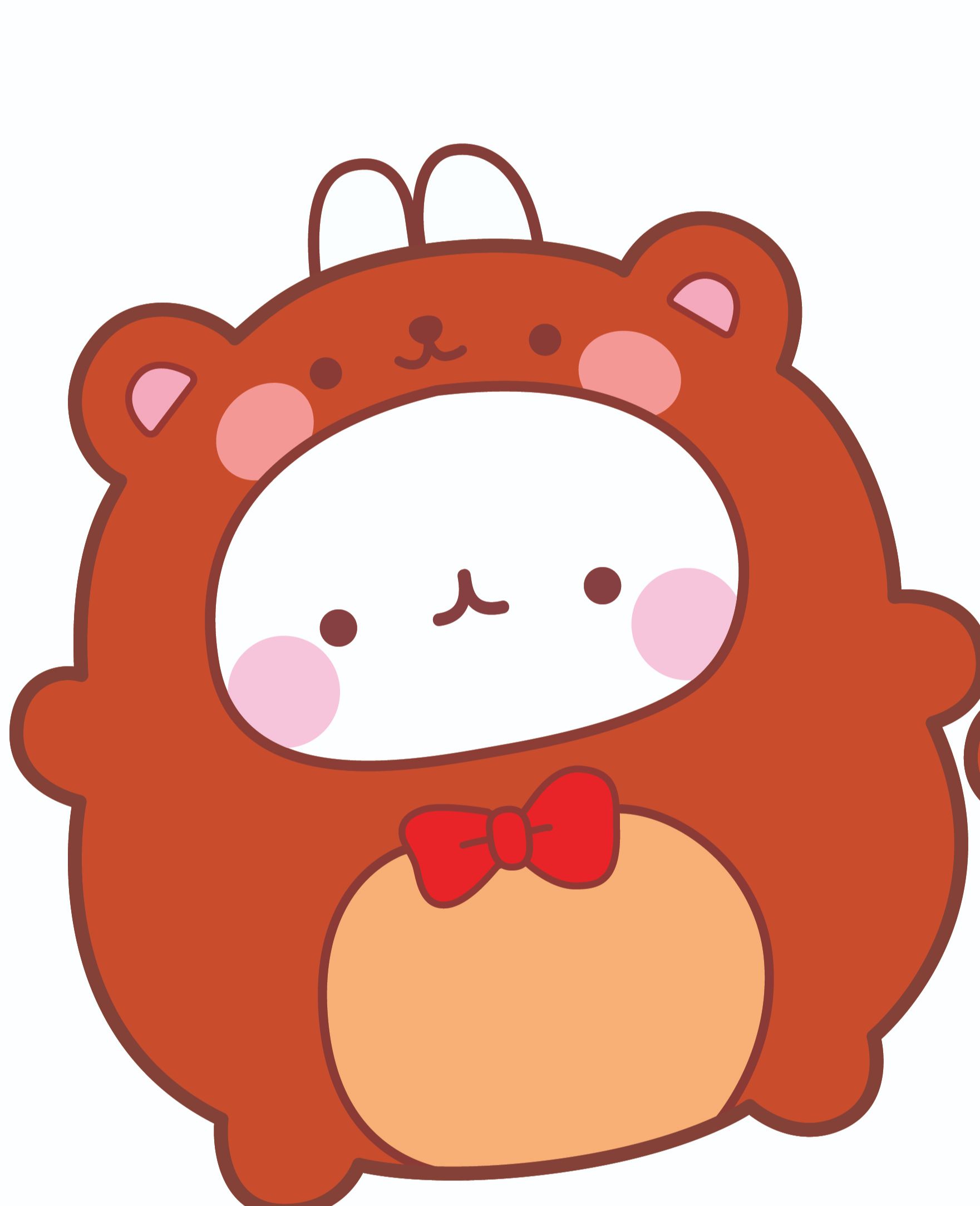[QSN] Squishy thỏ Molang bằng giấy - bộ kit ( nửa tờA4 )( vui lòng đọc mô tả )